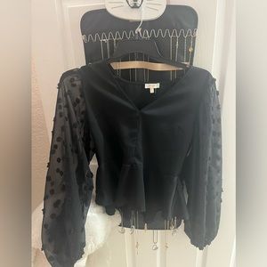 Black little going out top